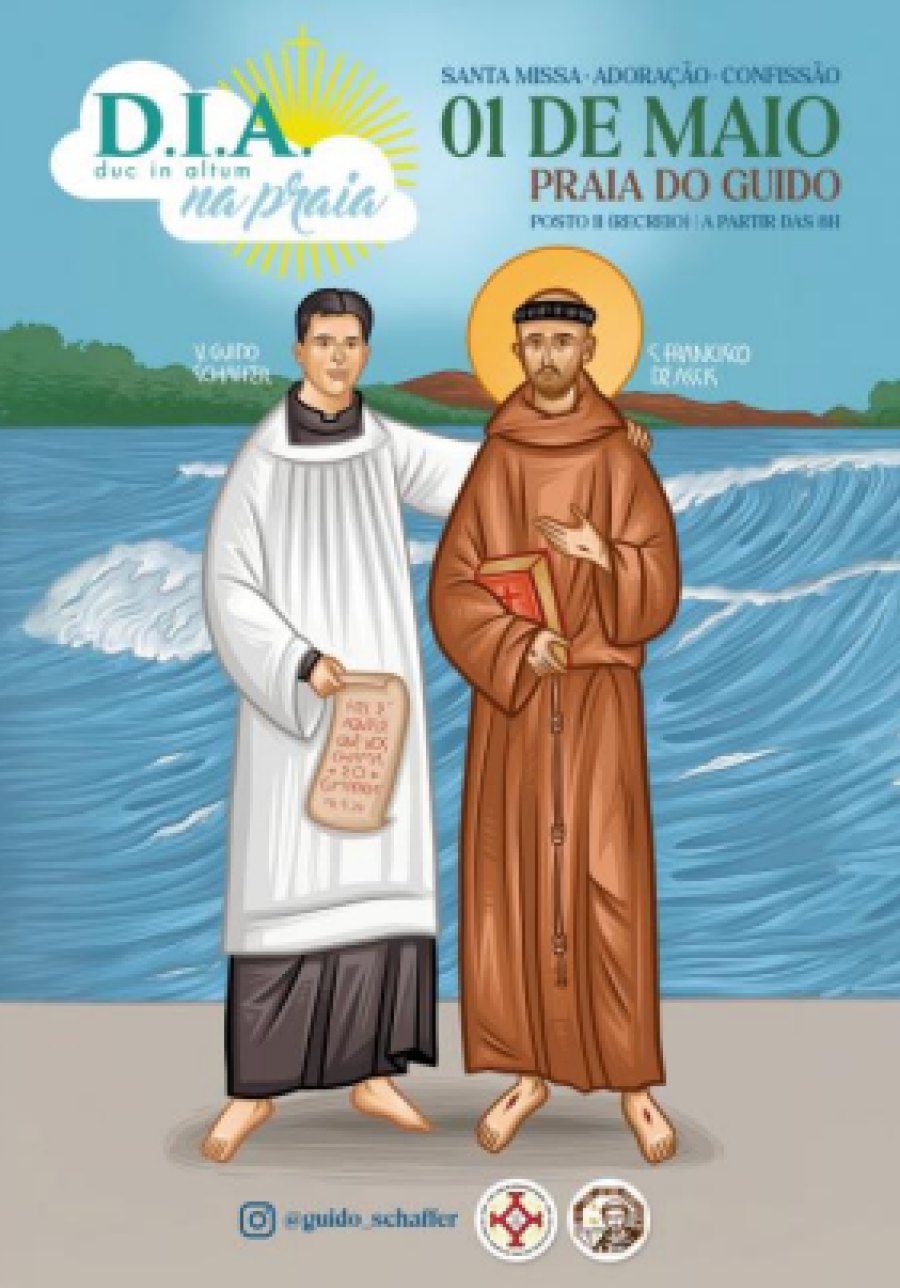 Evento “D.I.A. na praia”, que marca a Páscoa do Venerável Guido Schäffer, celebra o Ano Jubilar Franciscano